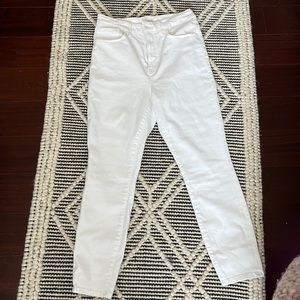 Good American white jeans- good waist crop